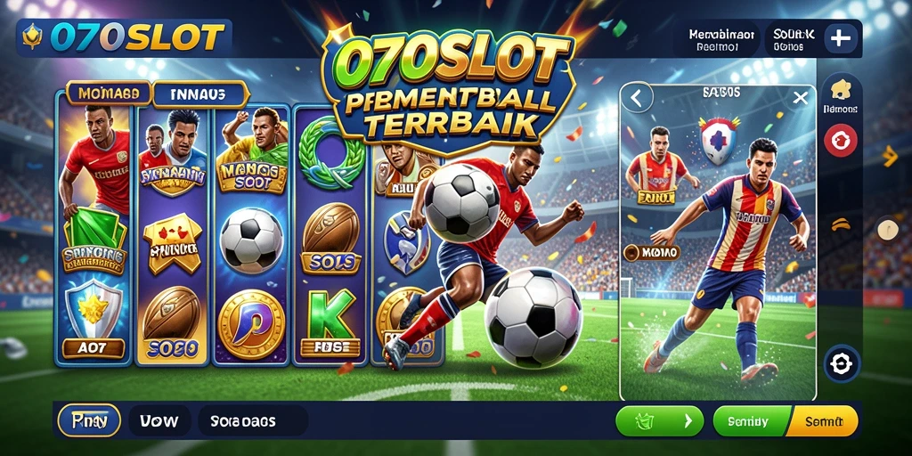 Tampilan gameplay <strong>070SLOT</strong> dengan tema <strong>Football</strong> yang menarik.