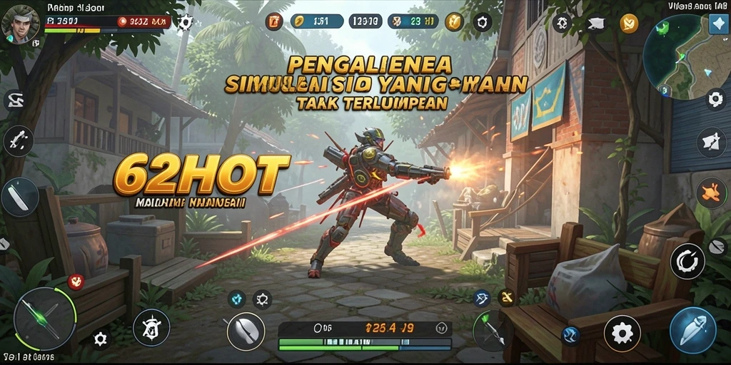 Screenshot gameplay 62HOT menampilkan suasana simulasi yang menarik dan interaktif.