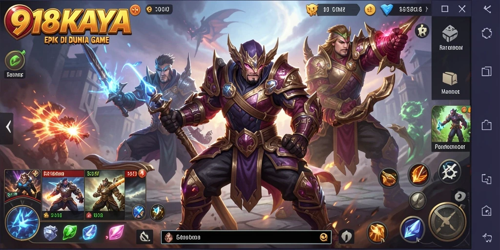 Tangkapan layar dari gameplay pertarungan yang mendebarkan di 918KAYA.