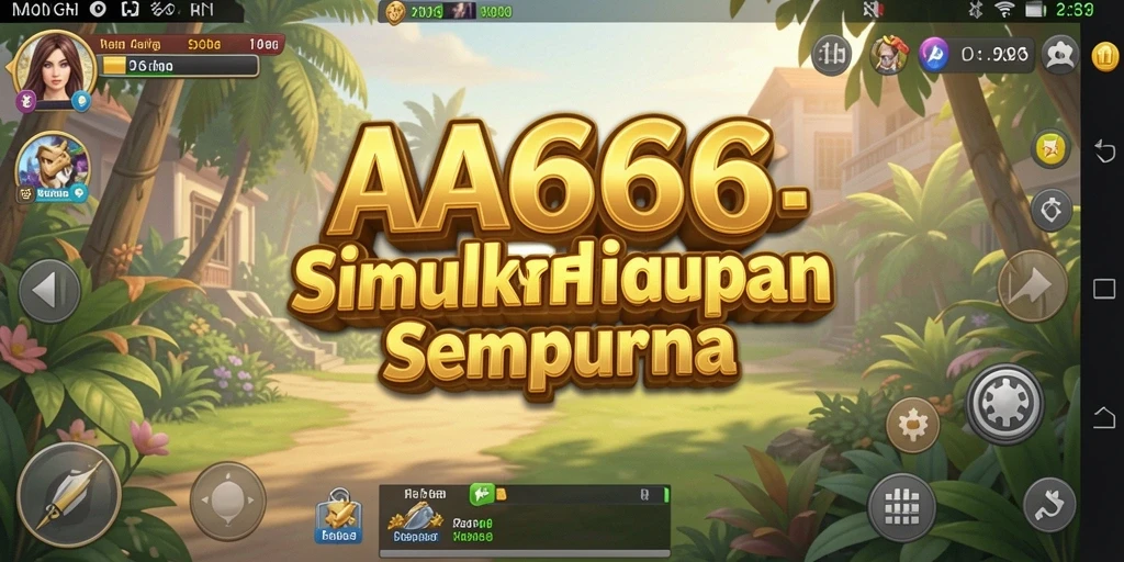 Tangkapan layar gameplay AA666 yang menampilkan simulasi kehidupan mendalam.
