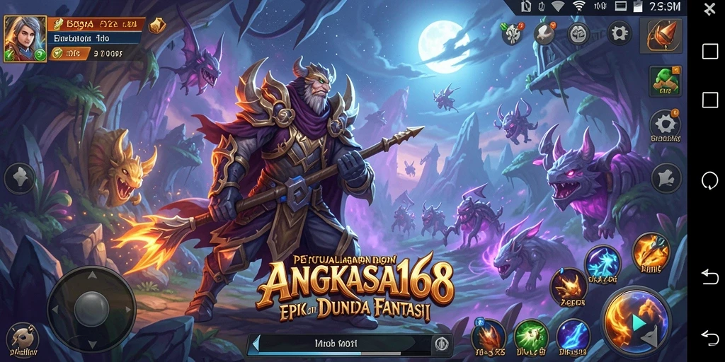 Tampilan gameplay menarik di dunia RPG yang menakjubkan.