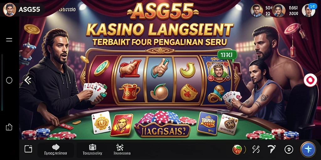 Tampilan gameplay kasino langsung yang menegangkan dan menarik.