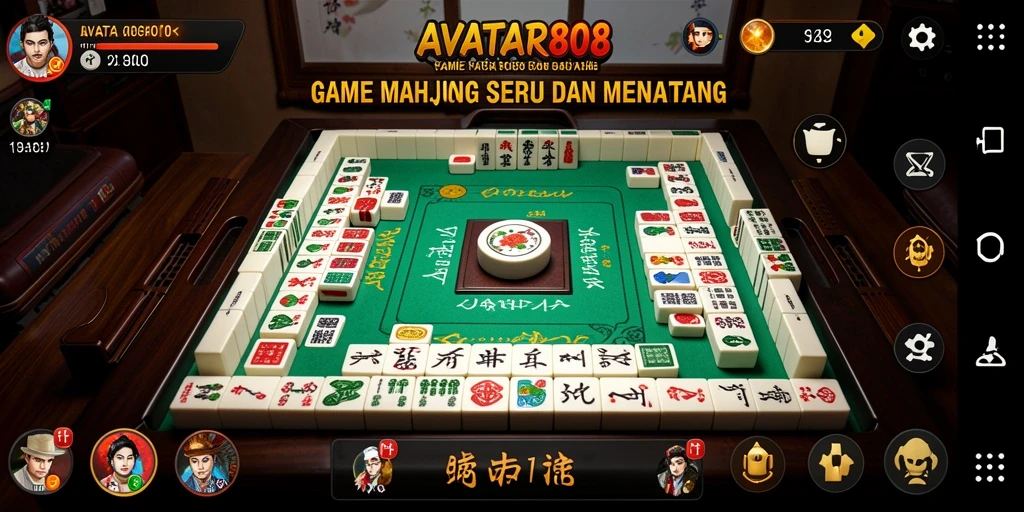Tangkapan layar gameplay AVATAR808 menampilkan keseruan permainan Mahjong yang mendebarkan.