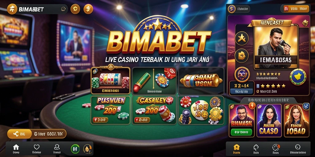 Screenshot gameplay Live Casino BIMABET yang menarik dan interaktif.