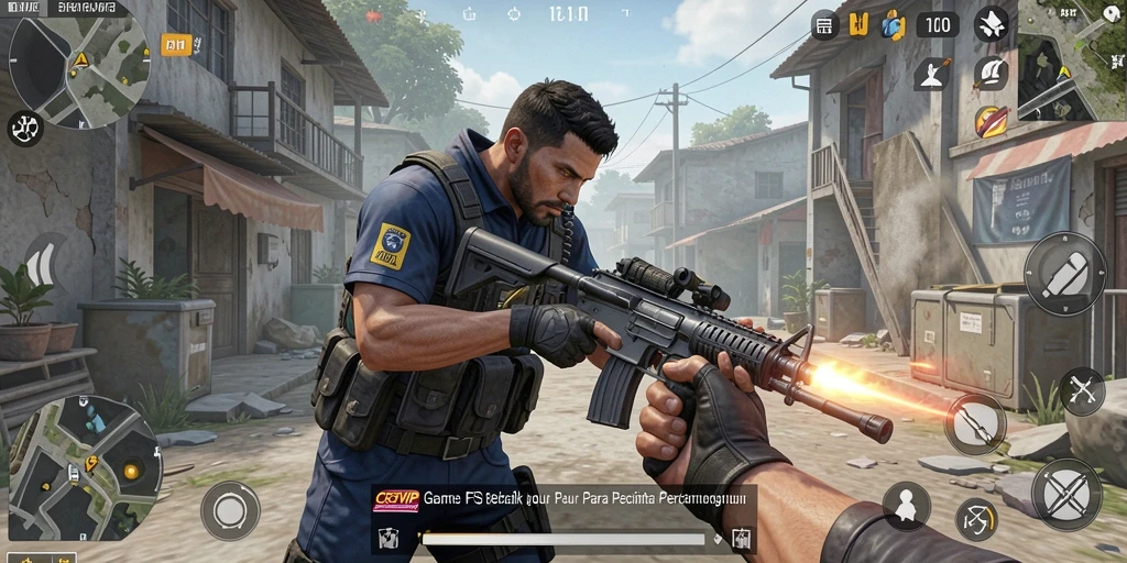Tampilan permainan seru dari CR7VIP di mode FPS.
