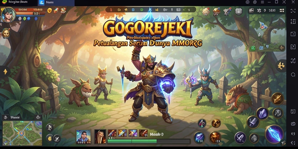Tampilan gameplay GOGOREJEKI yang epik dan menarik.