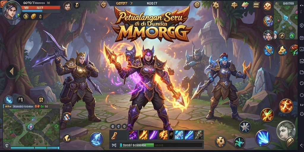 Screenshot GOTO77 menampilkan aksi seru dalam petualangan MMORPG.