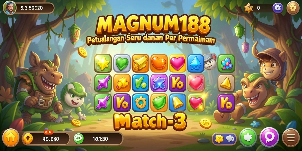 Gameplay MAGNUM188 yang seru dalam pencocokan item.