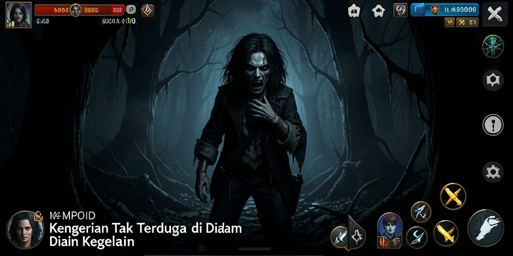 Tangkapan layar MPOID menampilkan suasana gameplay Horror yang menegangkan.