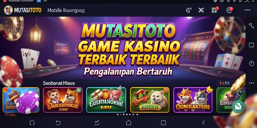 Tampilan aksi gameplay menarik di MUTASITOTO dengan berbagai pilihan kasino.