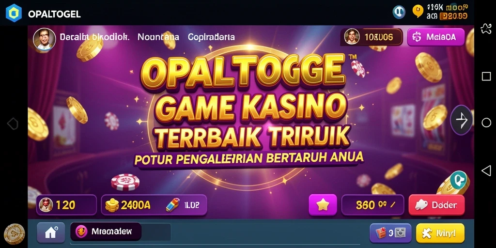 Tampilan gameplay OPALTOGEL menampilkan suasana kasino yang mendebarkan.